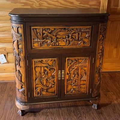 Hand Carved Asian Bar - perfect Tiki Bar 