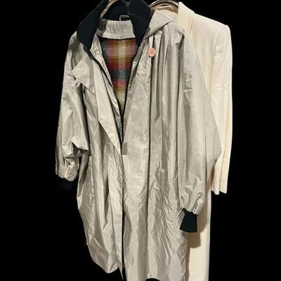 Orvis Duster Trench Coat With Plaid Zip-Out Liner + Bert Newman Long Coat