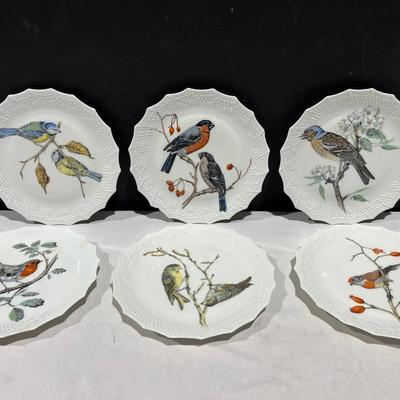 Vintage Limoges France Birds On Branches Plates
