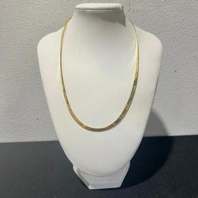 14k Yellow Gold Herringbone Chain