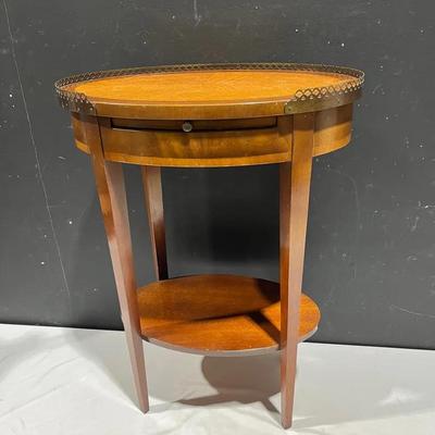Vintage French Neoclassical Style Inlaid Accent Table