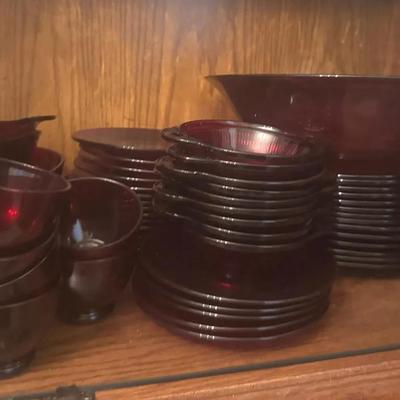 Vintage Anchor Hocking Royal Ruby Red Glassware