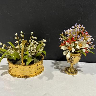 Igor Carl Imperial Russian Bouquet & Faberge Imperial Lillies Of The Valley Basket