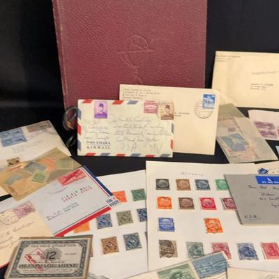 Large Collection Of Foreign And US Stamps With Paragon Stamp Album