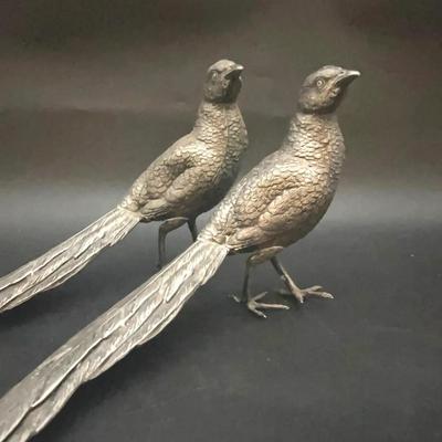 Vintage Silver Plated Pheasants 