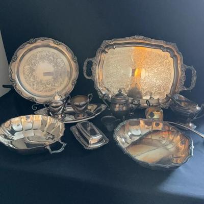Beautiful Collection Of Silver Plated Serving Pieces
