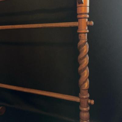 Walnut Quilt Rack With Barley Twist Legs 