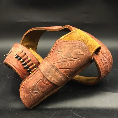 Vintage Western Leather Belt Holster