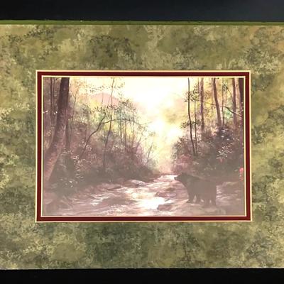 Bear On A River Print