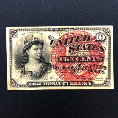 1863 United States Fractional Currency $.10 Note 