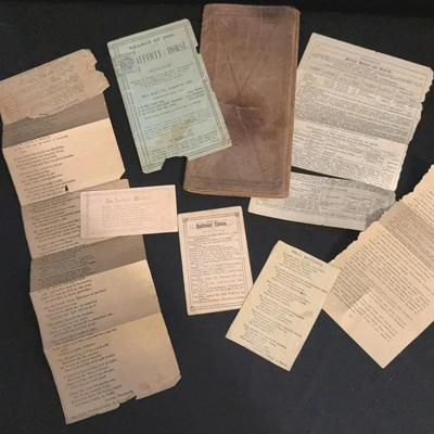 Antique Leather Banker’s Wallet and Collection Of Paper Ephemera