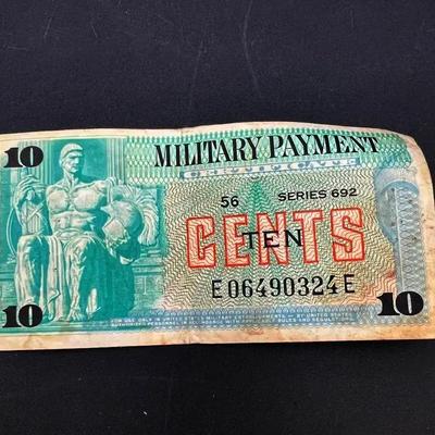 10-cent Military Payment Certificate (MPC), Series 692