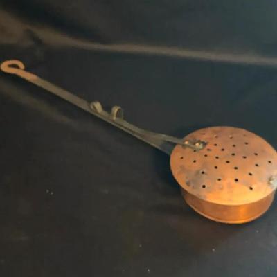 Antique Copper Bed Warming Pan