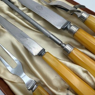 Vintage Royal Sharp Cutlery Company "Sharp Cutter" Stainless Steel with Bakelite handles