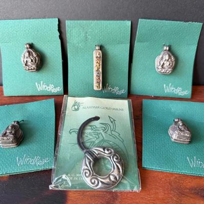 Silver Plated Pendants w/ “Alasdair Gold Mine” Necklace 