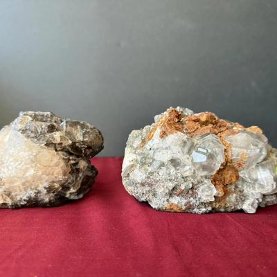 Large Calcite & Smoky Quartz, Store Quality Pieces