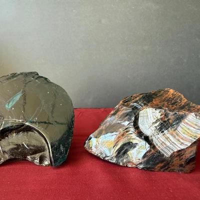 Great Pair of Obsidian (Black & Mahogany) 