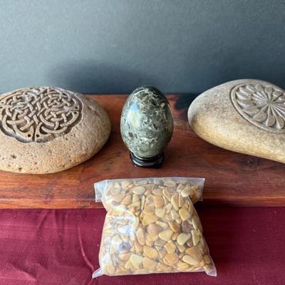 Polished Marble Egg w/“Spirit Stones” 