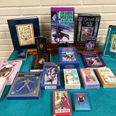 Collection of Vintage Tarot Cards Highlighted by First Edition “Russian Tarot of St. Petersburg