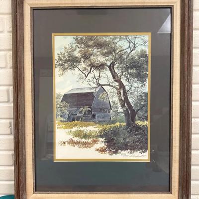 Robert Boudinot’s Vintage 1977 “Old Barn” Signed Print 