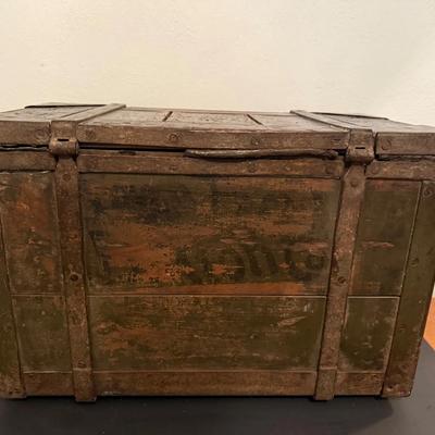 Vintage WWII Military Footlocker