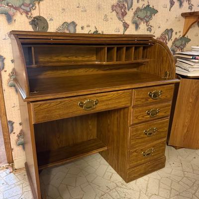 Vintage Roll-Top Desk 