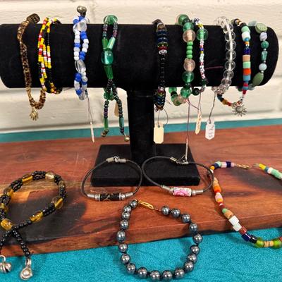 Collection of Vintage Beaded Bracelets 