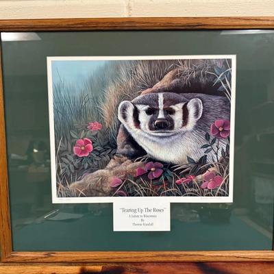 TEARING UP THE ROSES  FRAMED ART PRINT BY THERESE RANDALL