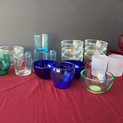 Collection Of Small Glass Candle Holders 