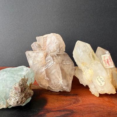 Wow. 3 Incredible Pieces 
( Ferruginous Quartz, Clear Crystal & Aqua Fluorite) 