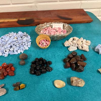 Collection of Rocks, Polished and Natural Cut 