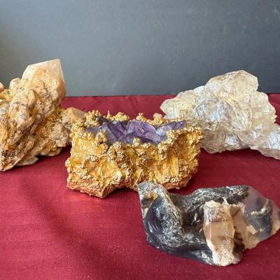 Incredible Collection of Store Quality Rocks Amethyst, FerruginousQuartz, MontanaMoss Agate& Citrine