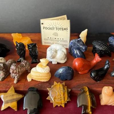 “Pocket Totems” 
Semi-Precious Stones Animals 