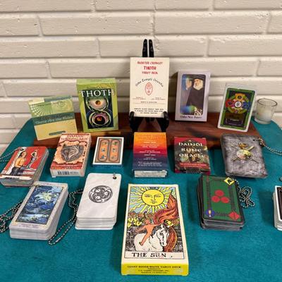 Collection of Rare & Vintage Tarot Card Decks. Highlighted by the 1983 “Aleister Crowley THOTH” Deck