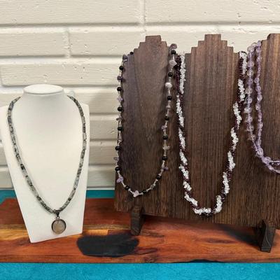 Stunning Vintage Precious Gems/Stones Necklaces 
(See descriptions)