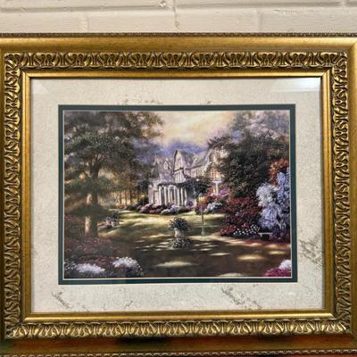 “Gardens Beyond Spring Gate" by artist Thomas Kinkade-Print