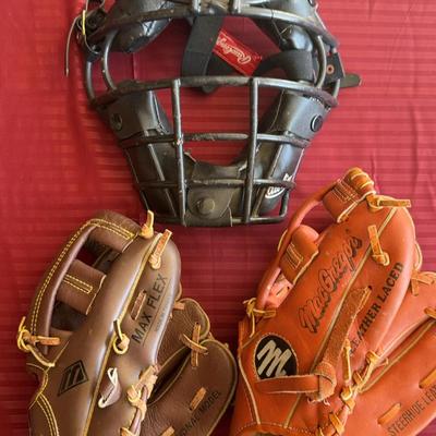 Youth Baseball Gloves & Masks 