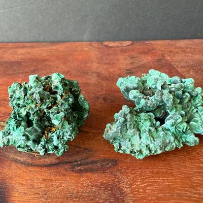 Pair of Malachite Pieces 