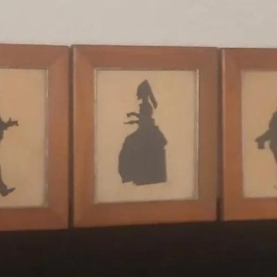 Signed Silhouette Artworks by Nancy Parrish (c.1940–1960) – Charles Dickens Characters
