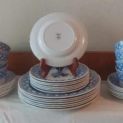 Spode “Geranium Blue” China (c. 1970s–1990s)