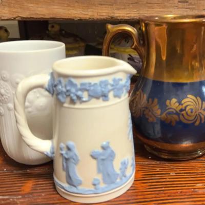 Wedgwood Pitcher, Copper-Luster England Jug, Rosenthal Studio-Line Vase – c. Mid–Late 20th Century