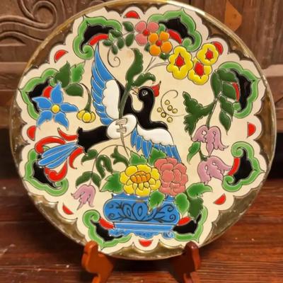 Hand-Painted José Royo Vilar Decorative Plate – Spain (c. 1970s–1990s)