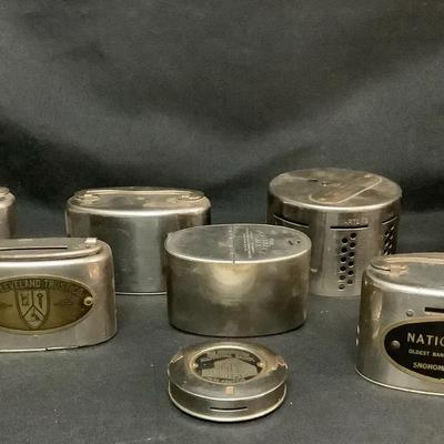 Metal Bank Coin Savers – Advertising & Institutional (c.1930s–1950s)