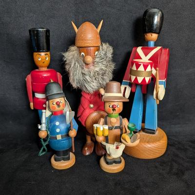 Mid–Late 20th Century Danish Wooden Folk-Art Figures
