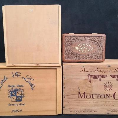 Wood Wine Boxes 