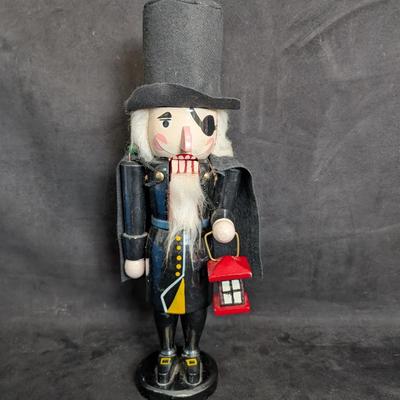 1990 Wooden Nutcracker with Lantern & Eyepatch