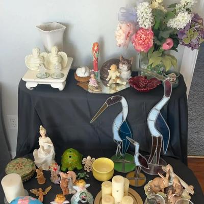 Angel Figurines, Egrets, Candles & Floral Decor Collection