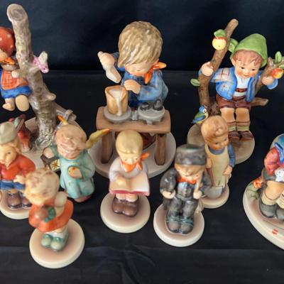 Hummel Figurine Collection – 13 Hand-Painted Goebel Figures