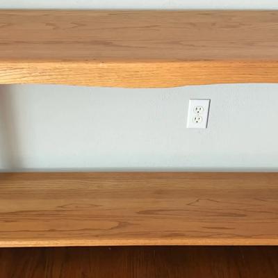 Oak Sofa Table with Lower Shelf