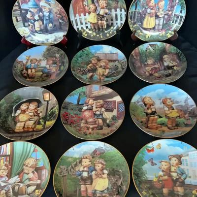 Set of 12 Decorative Hummel Plates – 8" Diameter